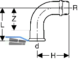 Geberit Mapress C-Stahl bergangsbogen