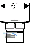 Geberit Ventilabdeckung Clou verchromt