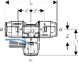 Geberit PushFit T-Stck d 16mm egal