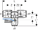 Geberit PushFit T-Stck d25x20x20mm
