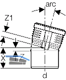 Geberit Bogen PP-MD 15G d125 390620