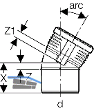 Geberit Bogen PP-MD 30G d90