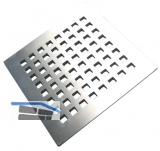 HL066Q.1E Niro-Rost \&quote;Quadra\&quote; 138x138mm