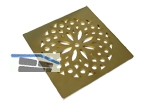 HL3128 Edelstahleinlaufrost &quote;Hamam&quote;, PVD-beschichtetes Messing, 138x138mm