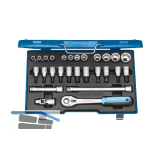 GEDORE Steckschl�ssel-Satz 19IMU-10 1/2"vierkant mit Umschaltknarre 27-teilig