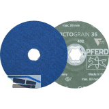 Fiberscheibe Combiclick � 125 mm Korn 36 f�r Metallschliff