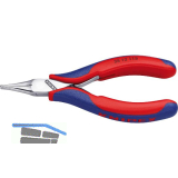 KNIPEX Elektronik Greifzange 3512 DIN 9655 flache Backen, 2K, L=115 mm