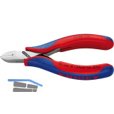 KNIPEX Elektronik-Seitenschneider 7702 DIN 9654 rund, kleine Facette, L=115 mm