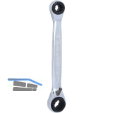 Doppel-Ringratschenschl�ssel 4in1 SW 10 x 13 mm, 17 x 19 mm