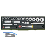PROXXON PKW-Steckschl�ssel-Satz mit 1/4" und 1/2" Ratsche 27-teilig