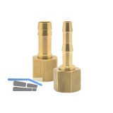 Druckluft Einschraubt�lle Messing mit AG 1/2" f�r 9 mm Schlauch