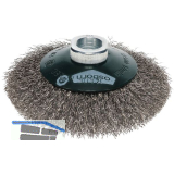 OSBORN Kegelb�rste mit Gewinde 100 x 10 x 20 mm rostfreier Stahldraht gewellt