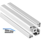 Aluminium Nutprofil ISP Nut 6 L30 leicht 30 x 30 mm 4 Nuten