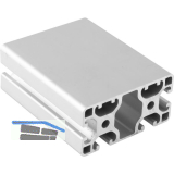 Aluminium Nutprofil ISP Nut 8 L83 leicht 80 x 40 mm 4 Nuten