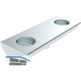 FATH Nutenstein doppelt Nut 8 einschwenkbar mit Federkugel M8