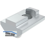 FATH Nutenstein Nut 8 mit F�hrungssteg und Federkugel M6