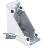 FATH Zinkwinkel I 40 x 80 mm pulverbeschichtet alufarbig flach Nut 8