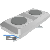 FATH Verbinderplatte I40 M l�ngs/quer, rechteckig 2-Loch, Nut 8