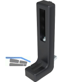 FATH Bodenwinkel 160 mm h�henverstellbar schwarz Nut 8