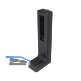 FATH Bodenwinkel 160 mm schwarz Nut 8