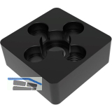 FATH Fussplatte verschraubbar 40 x 40 mm schwarz M10