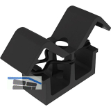 FATH Clip-Kabelbinder mit 2 Kammern schwarz Nut 8