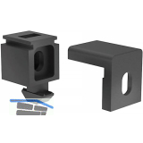 FATH Befestigungsblock 25 schwarz Nut 8