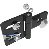 FATH Metall-Scharnier Stahl leicht 64 / 40 schwarz