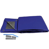 Industrie Schutzplane mit �sen Farbe blau 180 Gramm 10 x 12 m