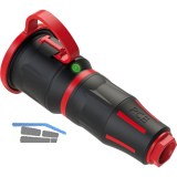 PCE Schutzkontaktkupplung TAURUS2 Gummi 2-polig mit Deckel LED IP54