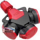 PCE 3-Wegekupplung TAURUS2 Vollgummi 3-polig mit Deckel LED IP54