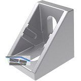 FATH Zinkwinkel 20 x 17 x 20 pulverbeschichtet alufarbig Nut 5