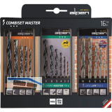 ALPEN Bohrer-Kombiset Holz/Stein/Metall 16-teilig