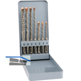 ALPEN HM-Hammerbohrer-Satz SDS-Plus 2-Schneider F4 7-teilig in Metallkassette