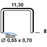 ALSAFIX Klammern Type 53 8 mm aus Stahldraht verzinkt (5000 St�ck)