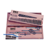 BOHRCRAFT Gewinde Schneidsatz HSSG/HSS M3-M20 in Holzkassette 52-teilig