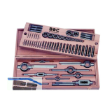 BOHRCRAFT Gewinde Schneidsatz HSSG/HSS M3-M24 in Holzkassette 62-teilig