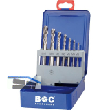 BOHRCRAFT Maschinengewindebohrer-Satz M3-M12 HSS-E Co5 35� rechtsspiral 7-tlg.