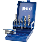 BOHRCRAFT Maschinen-Kombi-Gewindebohrer-Set HSS M3-M10 1/4" 6-kant Schaft