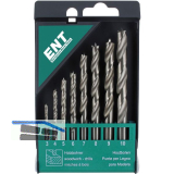 ENT Holzspiralbohrer-Kassette HSS-G Bohrer � 3-10 mm 8-teilig