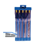 BLU-DAN Chrominox-Werkstatt-Feilensatz 5-teilig Hieb 2/200 mm