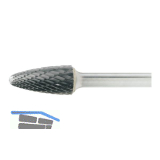 LUKAS HM-Fr�sstift Form F Rundbogen Kopf � 6 mm L�nge 18 mm Zahnung 7