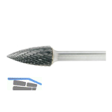 LUKAS HM-Fr�sstift Form G Spitzbogen Kopf � 12 mm L�nge 25 mm Zahnung 7