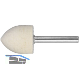 LUKAS Filz-Polierstift Form Spitzbogen Qualit�t P3 Kopf � 12 mm L�nge 20 mm