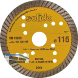 SOLIDO Diamant Trennscheibe 115 x 2.0 mm Beton Stein Baustellenmaterial
