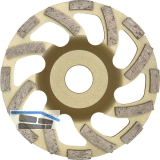 DIEWE Diamant Trockenschleifteller New Fan Cup Gold 125 x 22 x 22.23 mm