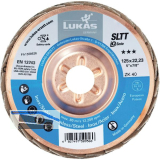 LUKAS Schleiflamellenteller SLTT Zirkonkorund � 125 mm Korn 40