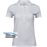 TEE JAYS Damen Polo-Shirt Stretch Type 145 wei� L
