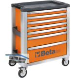 BETA Werkzeugwagen C39O Aluminium orange 800 x 500 x 971 mm 7 Schubladen