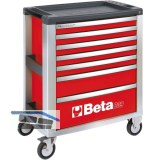 BETA Werkzeugwagen C39R Aluminium rot 800 x 500 x 971 mm 7 Schubladen